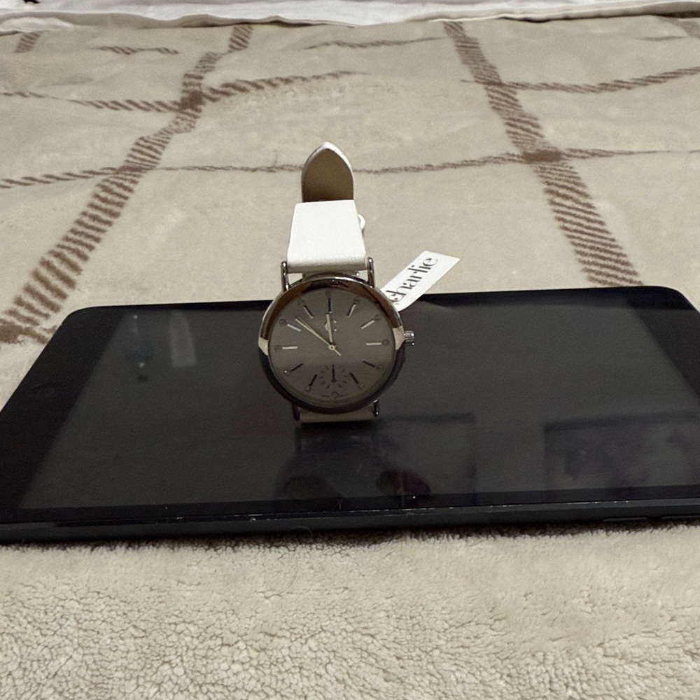 NWT Charming Charlie White and Silver Watch